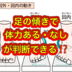 体力が【ある・なし】は足に秘訣あり！？